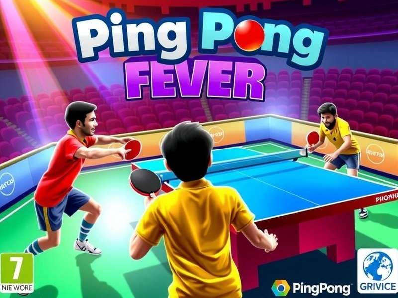 India Ping Pong Fever - Game Cover India Ping Pong Fever game cover showing Indian players competing in a colorful arena
