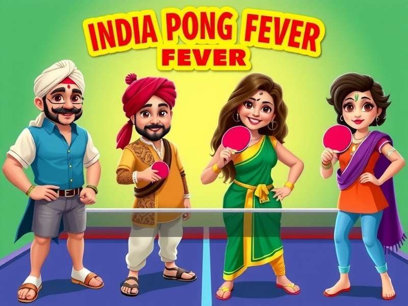 India Ping Pong Fever - Character Selection India Ping Pong Fever character selection screen showing various Indian characters in traditional clothing
